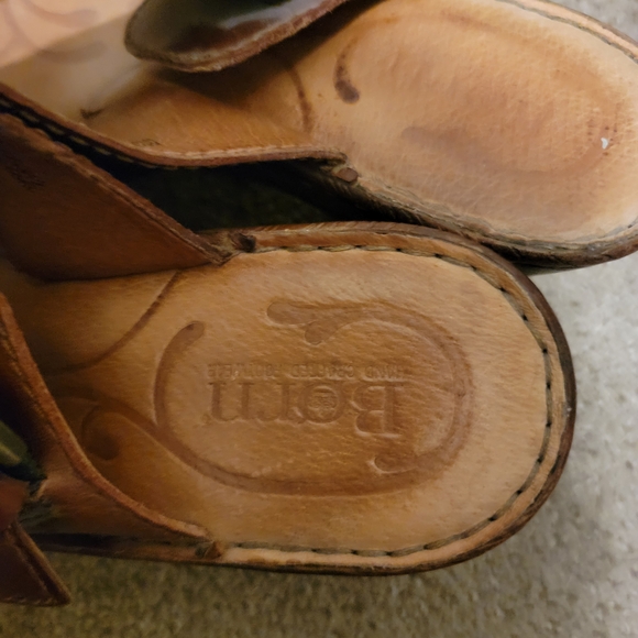 Brown Leather Women's Heeled Sandals - Picture 2 of 5